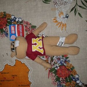 University of Minnesota Goldy The Gopher Rare Official NCAA Mascot  Vtg Plush